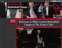 Tablet Screenshot of mickcroninbasketballcamps.com